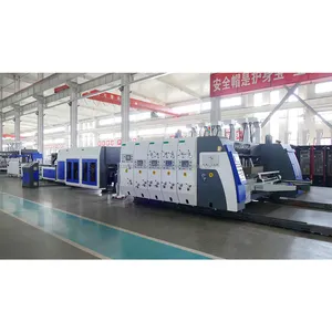 HS-C SERIES Automatic Carton Box Printing Slotting Folder Gluer Popular Paper Pizza Box Making Machine