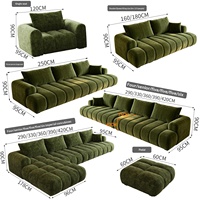 Canapé d'angle une place en tissu chenille, style crème, pour salons, toutes tailles, résistant à la saleté, subventionné par le gouvernement