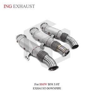 Downpipe <span class=keywords><strong>di</strong></span> <span class=keywords><strong>Scarico</strong></span> in Acciaio Inox a Tre Interfacce ING per BMW B58 3.0T con Scudo Termico, <span class=keywords><strong>Tubo</strong></span> ad Alte Prestazioni - Product Image 3