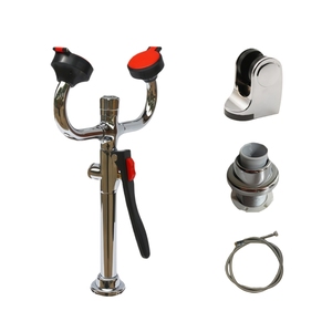 Équipement portable de lavage oculaire d'urgence à double port pour laboratoire (montage mural/de bureau) - Product Image 1