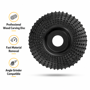 Disque abrasif de sculpture sur bois QS, grain 120, OEM, trou rond turbo, outil rotatif de façonnage et de ponçage pour meuleuse d'angle - Product Image 2