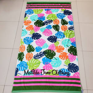 Serviettes <span class=keywords><strong>de</strong></span> <span class=keywords><strong>plage</strong></span> en velours <span class=keywords><strong>de</strong></span> coton imprimé réactif Matilda Jane Clothing - Product Image 3