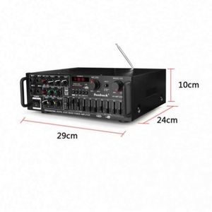 Amplificador de Audio Profesional para Auto de 200W, 2 Canales, con Bluetooth, Ecualizador, Pantalla LED, 110v 220v - Product Image 6