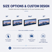 Moniteur LCD ultra-large de 36,6 pouces avec panneau IPS 700 nits, prêt à l'emploi pour l'affichage en pharmacie avec connectivité Wi-Fi et Ethernet