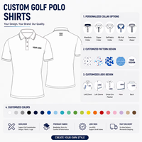 Herenshirt golfpolo met aangepast logo, patroonprint, gebreide stof, lichtgewicht, stretch, performance, casual golfkleding leverancier