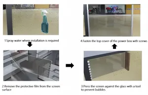 Glass LED Video Film Advertising <b>Panel</b> Film Transparent Glass Screen LED Display Film LED Screen for Store <b>Window</b> - Product Image 6