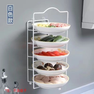Kitchen food preparation gadget: wall-mounted shelf, countertop, floor-<b>standing</b>, multi-tiered <b>vegetable</b> rack, portable food - Product Image 3
