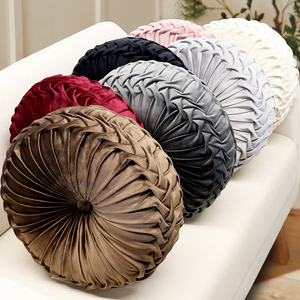 Wholesale Home Decor Soft Velvet <strong>Fluffy</strong> Pleated Sofa Throw Pillow Excellent Reputation Memory Woven Technique Decorative <strong>Cushion</strong> - Product Image 1