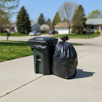 Sacs poubelle réutilisables en plastique PE recyclé, résistants, thermoscellables, avec impression sérigraphique pour usage domestique