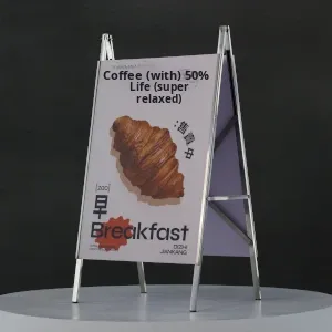 Phía Bắc Sao thép không gỉ có thể gập lại Tầng-đứng hiển thị đứng UV kháng PVC Bìa quảng cáo Hội Đồng Quản trị áp phích quảng cáo - Product Image 2