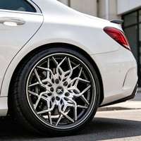 Jantes en fibre de carbone forgées en deux parties Bku 5x112 compatibles avec Mercedes C63 S W205 W206 E63 BS CLS63 S63 19 20 21 pouces, jantes en alliage concaves