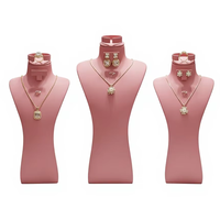 Présentoir buste en microfibre pour bijoux, colliers, boucles d'oreilles et pendentifs – Idéal pour la vente en gros et les comptoirs d'exposition