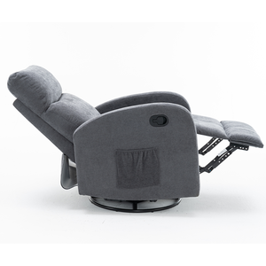 Современное ручное кресло вращающееся кресло-качалка Многофункциональная Мебель для дивана льняная обивка деревянная рама Складная Вращающаяся - Product Image 6