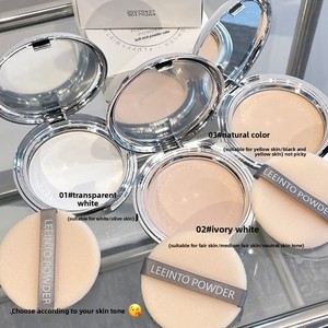 LEEINTO Poudre Compacte Translucide Effet Brume, Correctrice, Anti-compactage, Éclaircissante, Fini Impeccable, Longue Tenue, Poudre Fixatrice Crémeuse pour la Peau - Product Image 2