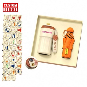 Juego de regalo de cuaderno diario 3 en 1, juego de regalo corporativo, tarjetero personalizado, bolígrafo y llavero de cuero, juego de regalos - Product Image 1