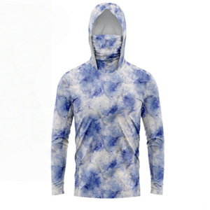 เสื้อฮู้ดดี้ลายพรางสีเขียวสไตล์เรโทรสำหรับผู้ชาย ระบายอากาศได้ดี ป้องกันรังสียูวี พร้อมหน้ากากปิดหน้า ขายส่ง - Product Image 4