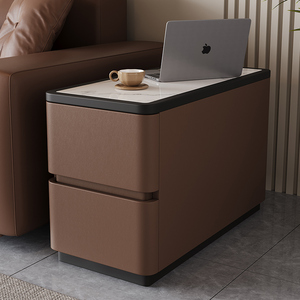 Movable Side <b>Table</b> Light Luxury High-<b>End</b> Feel Modern Living Room Furniture <b>Storage</b> Wood Cabinet Set A32 Stone Coffee <b>Table</b> A32 - Product Image 2
