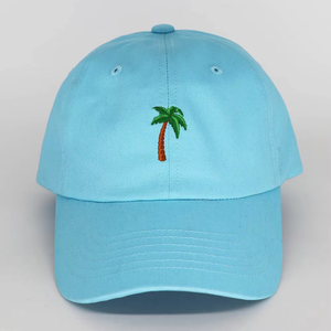 <span class=keywords><strong>Gorra</strong></span> <span class=keywords><strong>de</strong></span> Béisbol <span class=keywords><strong>de</strong></span> Algodón Bordada con Palmeras Azules Claras, Patrones <span class=keywords><strong>de</strong></span> Frutas, Correa Ajustable, Unisex para Adultos, Venta al Por Mayor - Product Image 3