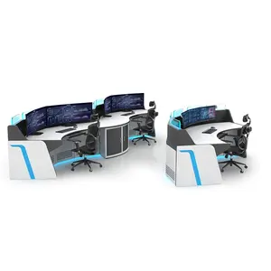 Kebua Fuwei konsol perintah peralatan keamanan furnitur eoc dapat disesuaikan stasiun kerja pusat perintah meja kantor Modular