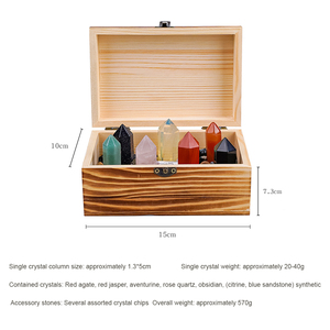 Pilar <span class=keywords><strong>de</strong></span> cristal natural <span class=keywords><strong>de</strong></span> <span class=keywords><strong>siete</strong></span> colores, Prisma hexagonal, citrino fundido, obsidiana, piedra <span class=keywords><strong>de</strong></span> amatista, mesa <span class=keywords><strong>de</strong></span> oficina Feng Shui hecha a mano - Product Image 3