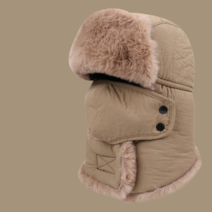 Gorro <span class=keywords><strong>de</strong></span> Aviador Unisex <span class=keywords><strong>de</strong></span> Alta Calidad para Invierno, Forrado <span class=keywords><strong>de</strong></span> Lana Gruesa, con Orejeras <span class=keywords><strong>de</strong></span> Piel <span class=keywords><strong>de</strong></span> <span class=keywords><strong>Conejo</strong></span>, Cortavientos, Cálido, con Máscara - Product Image 3