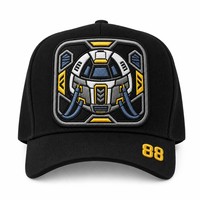 Casquette de baseball personnalisée avec broderie Old English, 5 panneaux, visière incurvée, style Dad Hat, streetwear urbain West Coast, vente en gros, faible MOQ