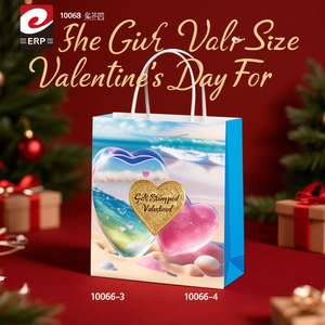 10066 Sacchetto Regalo a Forma di Cuore con Stampa Dorata, Misura Media, per Regali di San Valentino - Product Image 3