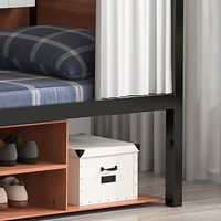 Boîte à capsules pour lits superposés, lit superposé en métal pour hôtel, capsule pour hôtel avec rideau, lit superposé sous rangement