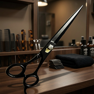 ASAP Curved <b>Blade</b> Right-Handed Dog Cat Grooming Scissors Set Stainless Steel Long Handle Hair Cutting Tools for Small Pets - Product Image 4