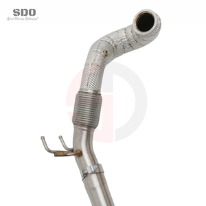 Échappement complet SDO pour VW <span class=keywords><strong>Golf</strong></span> 7R/7.5R MK7/MK7.5 2.0T 2012-2020 SS304 Performance Catback avec Downpipe Droit et Embouts Bleus Brûlés - Product Image 4