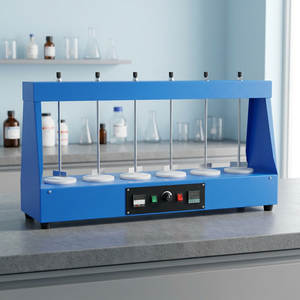 Manual Flocculator <b>Jar</b> Testing Apparatus 6 Positions Blue Stainless Steel Laboratory Equipment CE Certified ... - Product Image 3