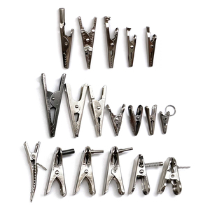 Clips en métal assortis, couleur nickel, petits clips <span class=keywords><strong>crocodile</strong></span> en métal, pinces alligator pour photos, cartes, papiers, factures - Product Image 1