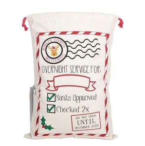 Party Supplies Santa Sacks With Drawstring Design <b>Christmas</b> Canvas <b>Gift</b> <b>Bag</b> - Product Image 1