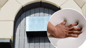 Luxcy आउटडोर रतन आर्क Semicircular सोफे विला उद्यान रतन सोफा संयोजन रेतीले समुद्र तट आँगन रतन सोफा - Product Image 3