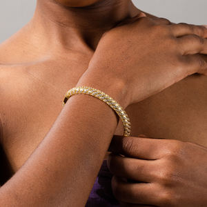 Brazalete Uwin <span class=keywords><strong>de</strong></span> Lujo con Incrustaciones <span class=keywords><strong>de</strong></span> Diamantes Delicados y Circonitas Cúbicas, Diseño Trenzado, Rayas Diagonales, Apilable, Brillante, para Mujer - Product Image 6