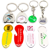 Jetons promotionnels en métal personnalisés pour chariots de supermarché, porte-clés, vente en gros à bas prix