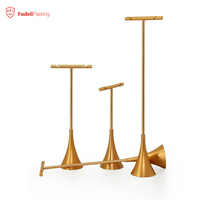 Supports de présentation de bijoux en métal de haute qualité, forme en T, or/noir, et supports pour boucles d'oreilles (taille personnalisée) - Marque Fadeli, modèle JDS032