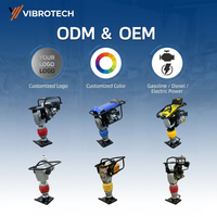 Compacteur de sol industriel compact VBT-110 à moteur essence/diesel 5,5-6,5 CV, poids 70 kg, haute efficacité