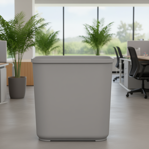 Cestino per rifiuti 26,5 L grigio resistente al fuoco per uso interno - Product Image 3