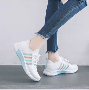 Sunborn quality Spring new small white hot sale shoes fly woven traspirante sport vendita calda <span class=keywords><strong>scarpe</strong></span> da <span class=keywords><strong>donna</strong></span> per il tempo libero a piedi - Product Image 5