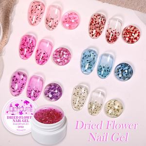 LILYCUTE 8ml Natural Flower Fairy Gel Polish Semi Permanente Soak Off Nail Art Painting Gel Barnices con <span class=keywords><strong>flores</strong></span> secas reales - Product Image 6