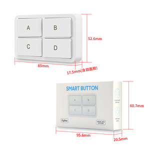 SLS Zigbee Wi-Fi Smart Wireless 4 Push Button 12 Scene Switch Batería Power CE Certified 2-Year Battery Life Smart Life Home - Product Image 4