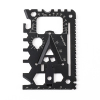 Portable 18-en-1 Multifonctionnel Extérieur EDC Outil Petit Manuel Puissance Portefeuille Carte Couteau Ouvre-Boîte avec Clé Tournevis