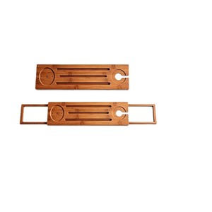 Bamboo Multifunctional Extendable Bath Tray With Anti Slip Surface <b>For</b> Spa Book Wine <b>Tablet</b> <b>Stand</b> Bathroom Accessories - Product Image 5