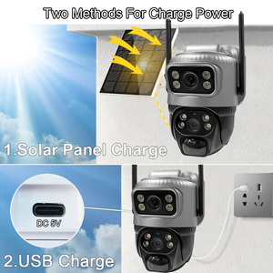 Cámara IP Solar WiFi para Exteriores, Doble Lente PTZ 5MP, Bajo Consumo, Detección de Movimiento PIR, Seguridad, Protección, CCTV, Monitor - Product Image 2
