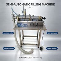 Machine de remplissage horizontale semi-automatique pneumatique en acier inoxydable de haute qualité pour liquides et pâtes, idéale pour les cosmétiques et les crèmes