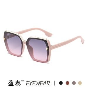Yingtai Eyewear <b>Square</b> <b>Sunglasses</b> UV400 Plastic Metal Frame Women Fashion Sunshades - Product Image 3