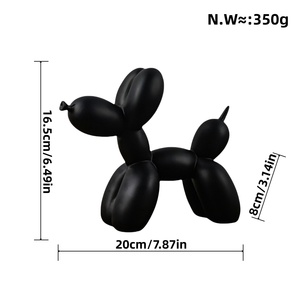 Moderna Statuetta Minimalista Nordica Creativa a Forma di Cane Palloncino, Pezzo d'Arte in Resina Made in China, Decorazione per Soggiorno, Camera da Letto, Mobile Bar - Product Image 6