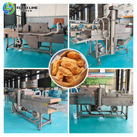 Productielijn voor snelkoelende kipnuggets van kleine, snelgekoelde gefrituurde fastfoodproducten
