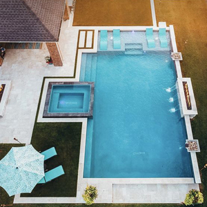 Piscina Prefabricada de Fibra de Vidrio Modular con Jacuzzi y Azulejos de Mosaico, de Gran Tamaño, para Adultos - Product Image 6